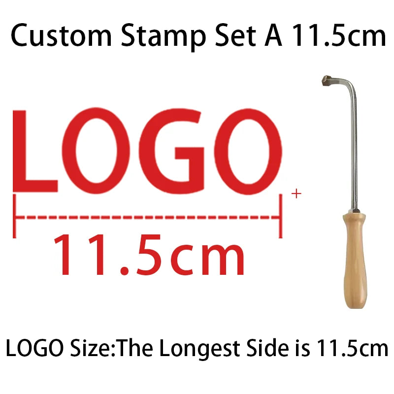 Personalized Leather Stamp Custom Logo Branding Iron Stamps Heating Brass Embosser Seals DIY Wood Cake Hamburger Craft Handmade