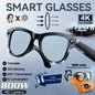 2026 New 32G Memory 800W 4K Camera Smart Glasses Men Photos&Videos 3600mAh Power Bank 120+Languages Translation AI Glasses Women