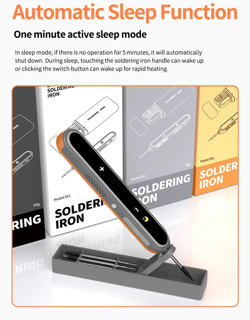 JCD USB Soldering Iron Portable 5V 15W built-in battery with Three-Level Temperature Control Wireless Mini Soldering Tools
