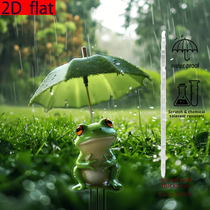Cartoon  Frog Figurine Creative with Leaf Garden Frog Card insertion Landscape Decoration Craft Frog Ornament Decor Fish Tank
