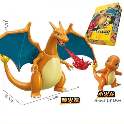100000 volts pet Trainer ornament Charizard Building Capture pets Blocks Ash Ketchum Misty Serena Mini Action Figure Toys