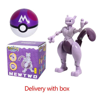 Pokemon Figure Pokeball Poke Ball Venusaur Charizard Gyarados Pikachu Mewtwo Gengar Blastoise Mew Eevee Box Elf for Kid Toy Gift