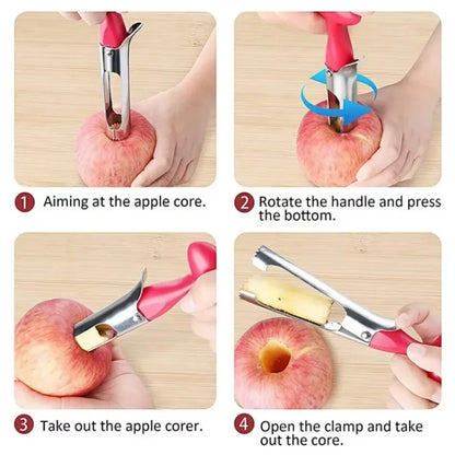1pc High Quality Stainless Steel Kitchen Apple Core Tool Fruit Cutting Machine Sharp, Easy To Use and Clean and Durable