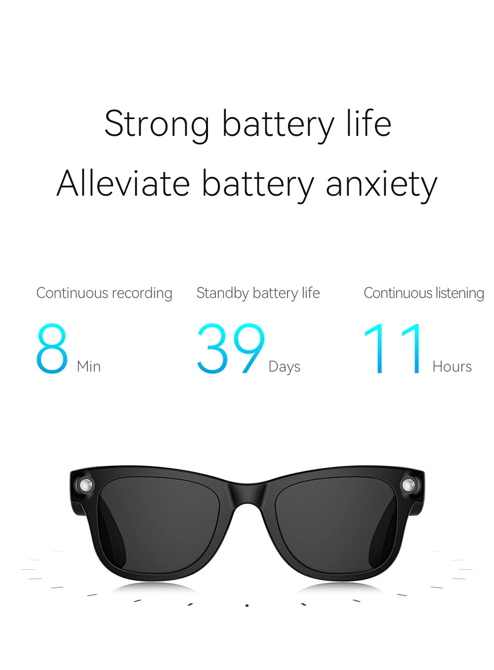 HD Camera Smart Glasses For Women Men Simultaneous Translation Eyewear Flashlight Audio And Video Recording Eyeglasses Music