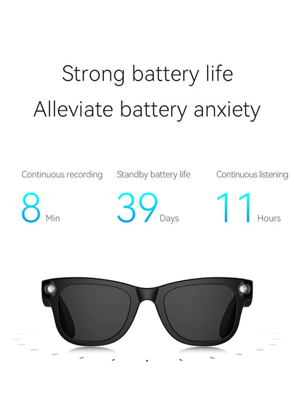 HD Camera Smart Glasses For Women Men Simultaneous Translation Eyewear Flashlight Audio And Video Recording Eyeglasses Music