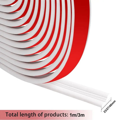 Self-Adhesive Wall Decoration Molding Trim 3D TPE Chair Rail Panel Molding DIY Universal Wall Protector Cabinet Border
