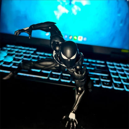 MESS TOYS Black Neighbor Symbiont Spider-Man Black Venom Armor Joint Hands-on Model