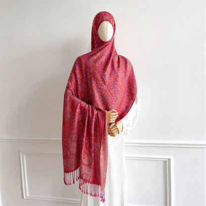 Luxury Winter Scarf Women Cashmere Warm Pashmina Brand Foulard Female Shawls Wraps Thick Soft Bufanda Poncho Scarves Stole 2025
