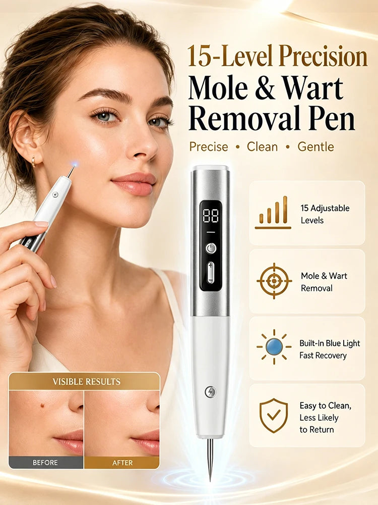 Skin Tag Wart Removal Pen,Adjustable Speed Portable Facial Body Mole Spot Eraser Skin For Home Beauty Device,Recently Hotselling