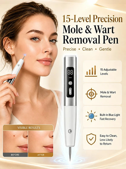Skin Tag Wart Removal Pen,Adjustable Speed Portable Facial Body Mole Spot Eraser Skin For Home Beauty Device,Recently Hotselling