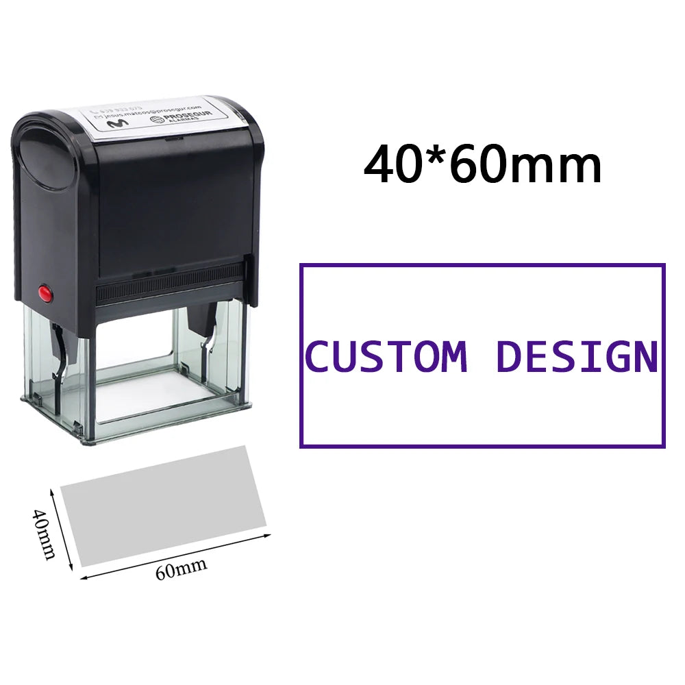 Custom Self-Inking Stamp DIY Rubber Stamp Kit Custom LOGO Personalized Self Inking Business Address Name Number Letter Printing