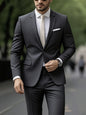 Men's Suit 2pcs Set, Elegant Formal Jacket And Pants, Great Wear for Wedding, Party And Formal Dinner
