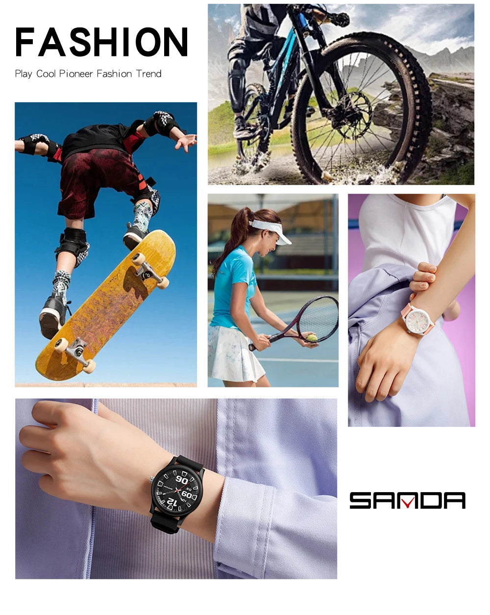 SANDA 3252 Fashion Simple Student Quartz Watch Popular Style Waterproof Suitable For sports And Life And It Is a Gift For Friend