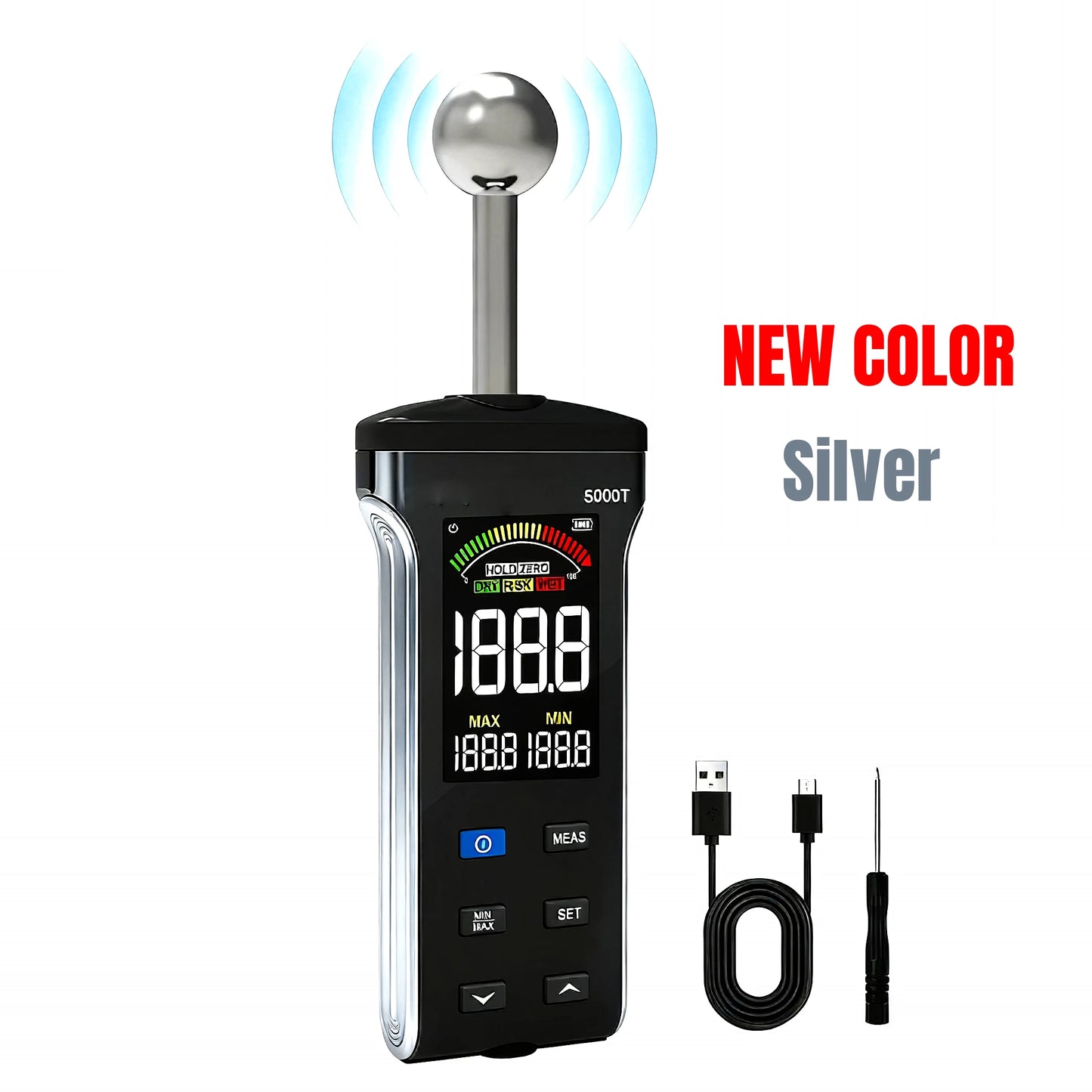 BTMETER Wood Moisture Meter - Pinless Moisture Detector Measur Depth 20-40mm Non-Destructive Moisture Tester with Masonry