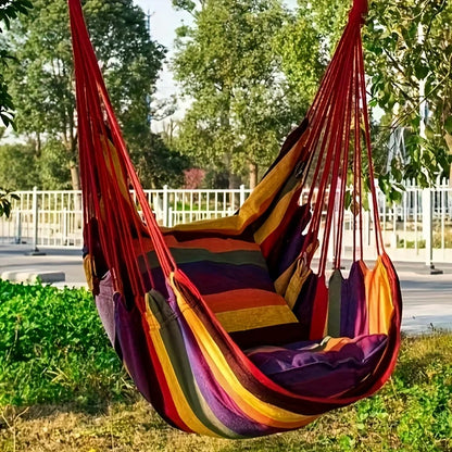 Outdoor Swing Hammock Chair Canvas Leisure Chair No Pillow Or Cushion Dormitory Hammock Swing Rocking Chair(With Storage Bag