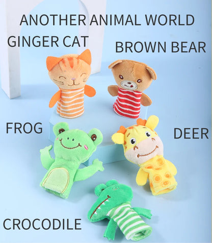 Children Animal Education Dolls Baby Finger Plush Doll kids Hand finger puppets Toy Teaching Aids Boys Girls tell story material