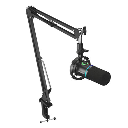 maono PD200X XLR\USB Dynamic Microphone for Gaming Recording Streaming Youtube Metal Mic with Software Tap-to-Mute Gain Knob