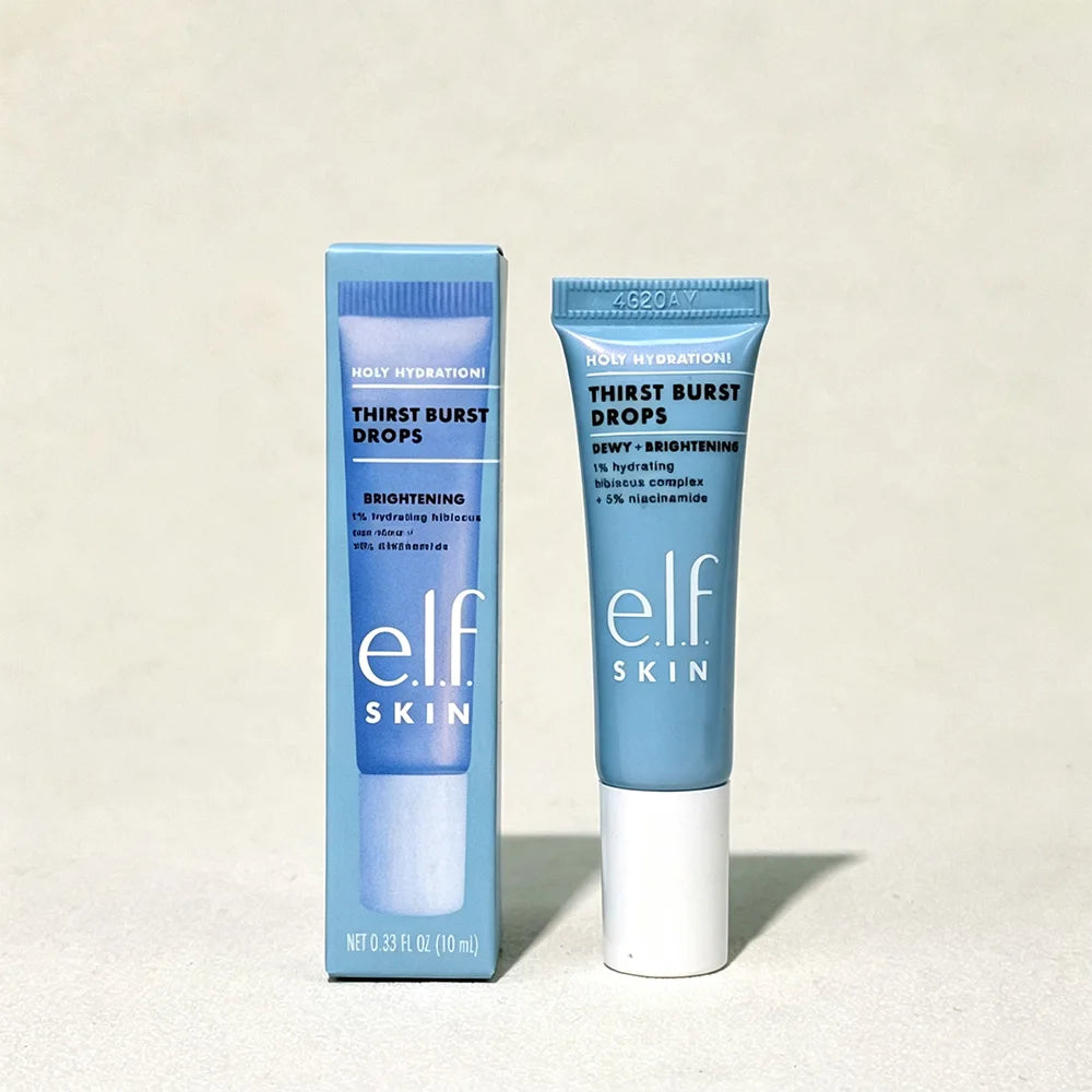 Elf Thirst Burst Drops, Brightening Moisture Gel Essence, Hydrating Pre-Makeup Primer, Nourishes Dry Skin for Smooth Base Makeup