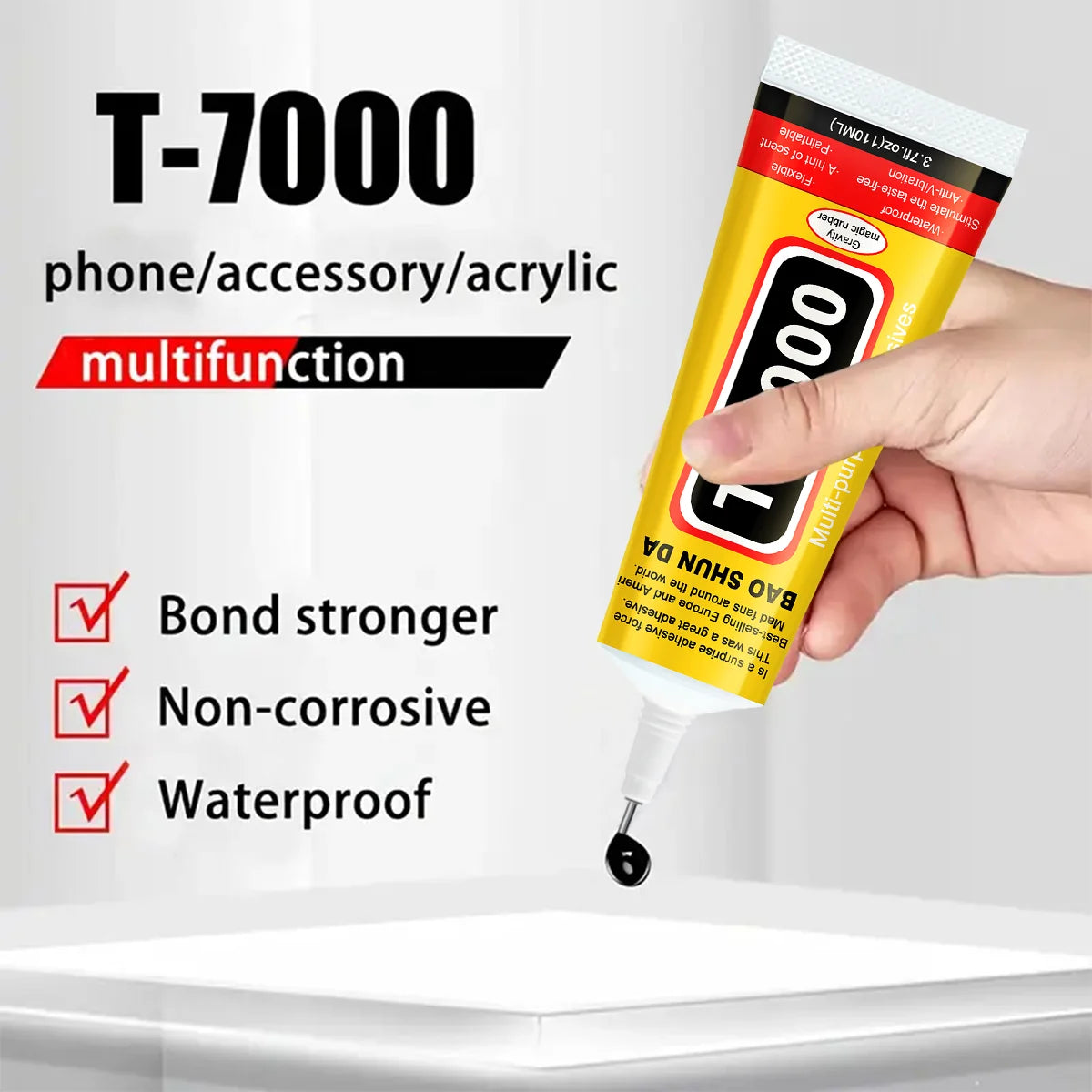 Klej kontaktowy B-7000 przezroczysty 15ml/50ml/110ml do telefonu T-7000 Naprawa Uniwersalny szkło plastik DIY Precyzyjny aplikator