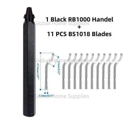 Deburring Tool Kit RB1000 Handle with BS1018 Blades Burring Blade Burring Pen For Pipe Copper Burrs Removal Trimming Tool