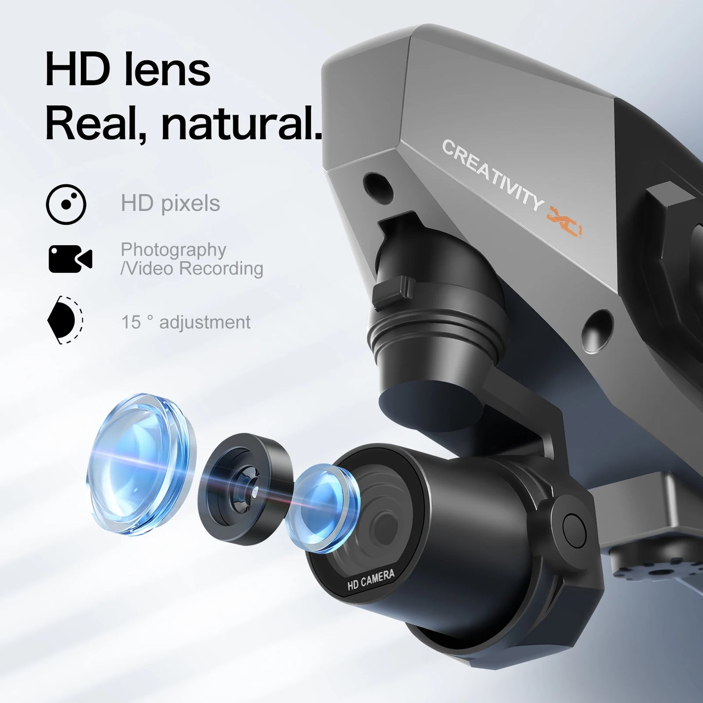XD1 8K HD dual camera aerial camera, alloy anti-drop mini drone 2.4GWiFi drone foldable four-axis aerial camera