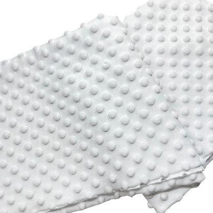 Minky Dot Fabric For Baby Comfort Blankets 1mm Pile Length Polyester Single Sided Swaddle Baby Crying Comfort Plush Fabric