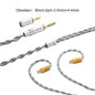Yongse Obsidian Cable Silver-plated Single Crystal Copper Earphones Upgrade Cable Switchable Plug: 3.5mm +4.4mm