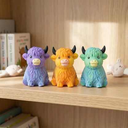 Highland Cow Sensory Toy For Slow Rising Squeeze Sensory Toys Highland Cow Stress Balls Gift Anxiety Relief Fidget Party Favor