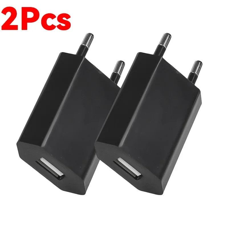 1-5Pcs Universal 5V 1A EU Plug USB Home Travel Mobile Phone Charger For Samsung Xiaomi Redmi  Huawei Charger Power Wall Adapter
