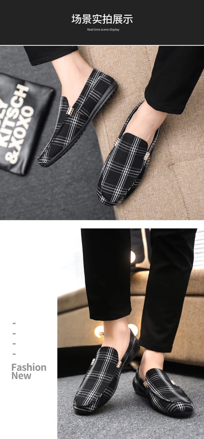 Classic Design Loafers Men Summer Slip-on Men's Casual Shoes Breathable Flat Shoes Comfy Non-slip Driving Shoes Man Moccasins