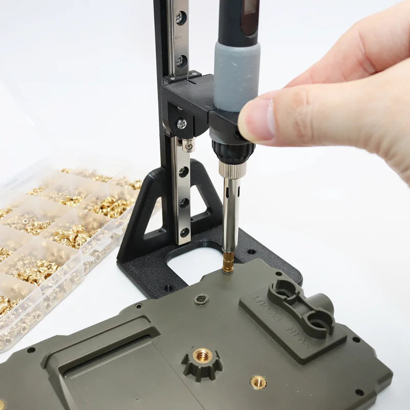 Heat Set Inserts Tool M2 M3 M4 M5 Brass Threaded Insert Nut Digital Soldering Iron for 3D Printing Plastic PCB Welding Press Nut