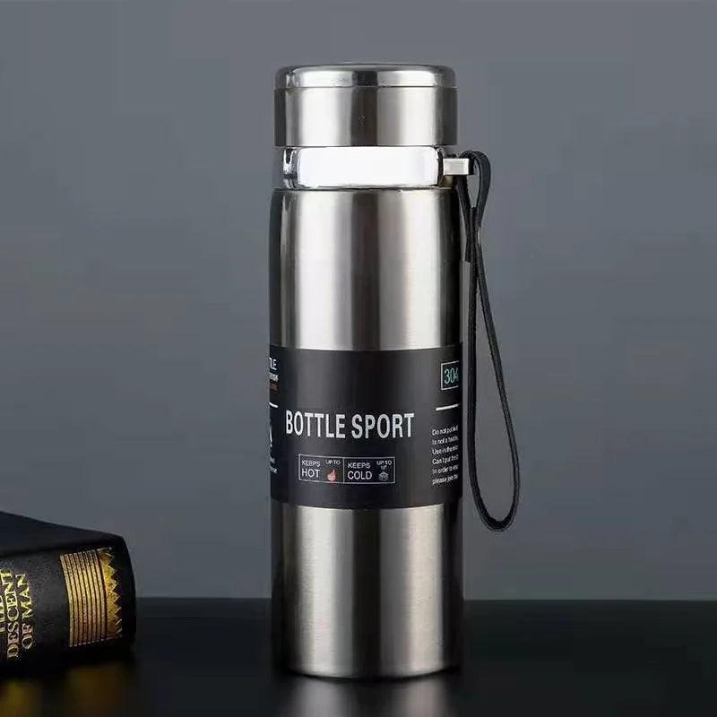 1L Stainless Steel Vacuum Insulated Thermal Flask Bottle for Hot Cold Water Coffee Tea Portable Double Wall BPA Free