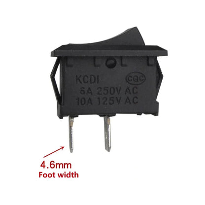 5/20/100pcs Auto Car Truck Boat Rocker Switch 250V 3A 2Pin ON/OFF Toggle SPST Switches Rocker Switch 10x15mm 15*21mm