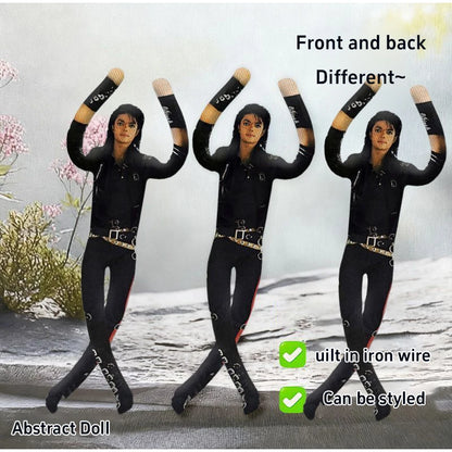 Michael Jackson Doll Flexible Movable Joint Toy Built In Wire Frame Can Pose Shaped Supporting Doll Abstract Pop Gift Room Decor