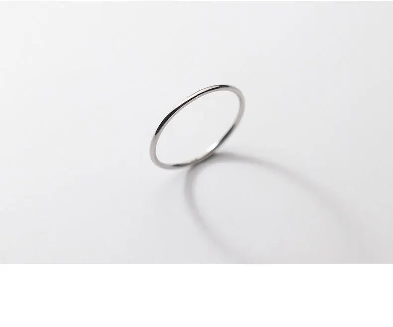 La Monada 45-59mm Plain Thin Women Ring 925 Sterling Silver Minimalist Rings For Women 925 Silver Finger Jewerly Rings Woman