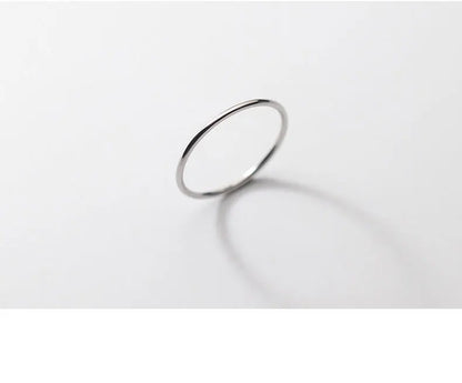 La Monada 45-59mm Plain Thin Women Ring 925 Sterling Silver Minimalist Rings For Women 925 Silver Finger Jewerly Rings Woman