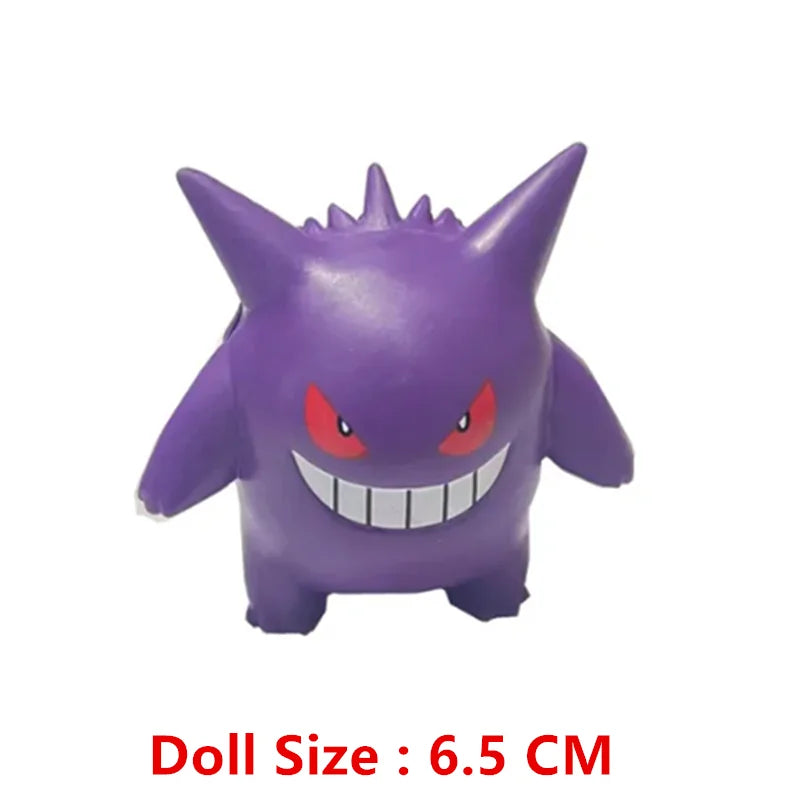 Pokemon Anime Action Figure Set - Pikachu Sun Elf Eevee Gengar Monsters Cartoon Model Toys Gift for Bulk Purchase