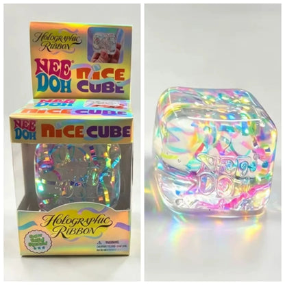 @Needoh Holographic Ribbon Squeeze Sensory Colorful Knead Stretch Anxiety Relief ADHD Fidget Leisure Adult Gift