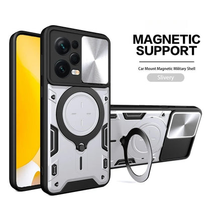 Armor Funda For Xiaomi Redmi Note 12 Pro 5G Case Slide Lens Protect Ring Stand Back Cover For Redmy Note12Pro Plus 12Pro 12S 12C