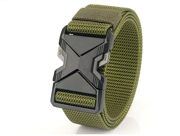 Men's Tactical Belt Nylon Braided Outdoor Training Military Belt Canva Casual Mountainee Trouser Pants Jeans Buckle Waist Belt