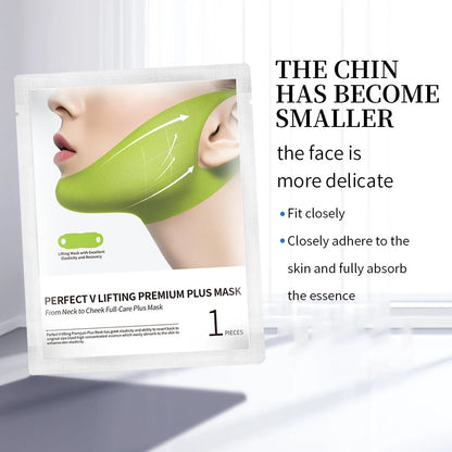 4PCS/Box Cactus V-Shaped Firming Lifting Mask Collagen Hydrating Moisturizing Gel Patches for Double Chin Cheek Care Mask