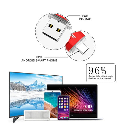 TYPE-C USB Flash Drive 128GB OTG Pen Drive 64GB Creative Business Gifts Memory Stick 32GB Golden Pink Pendrive Blue Red U Disk
