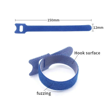 Releasable Cable Tie 150 200 250 300mm Plastics Fastening Reusable Ties Straps Nylon Wrap Zip Bundle Bandage Cable Organiser
