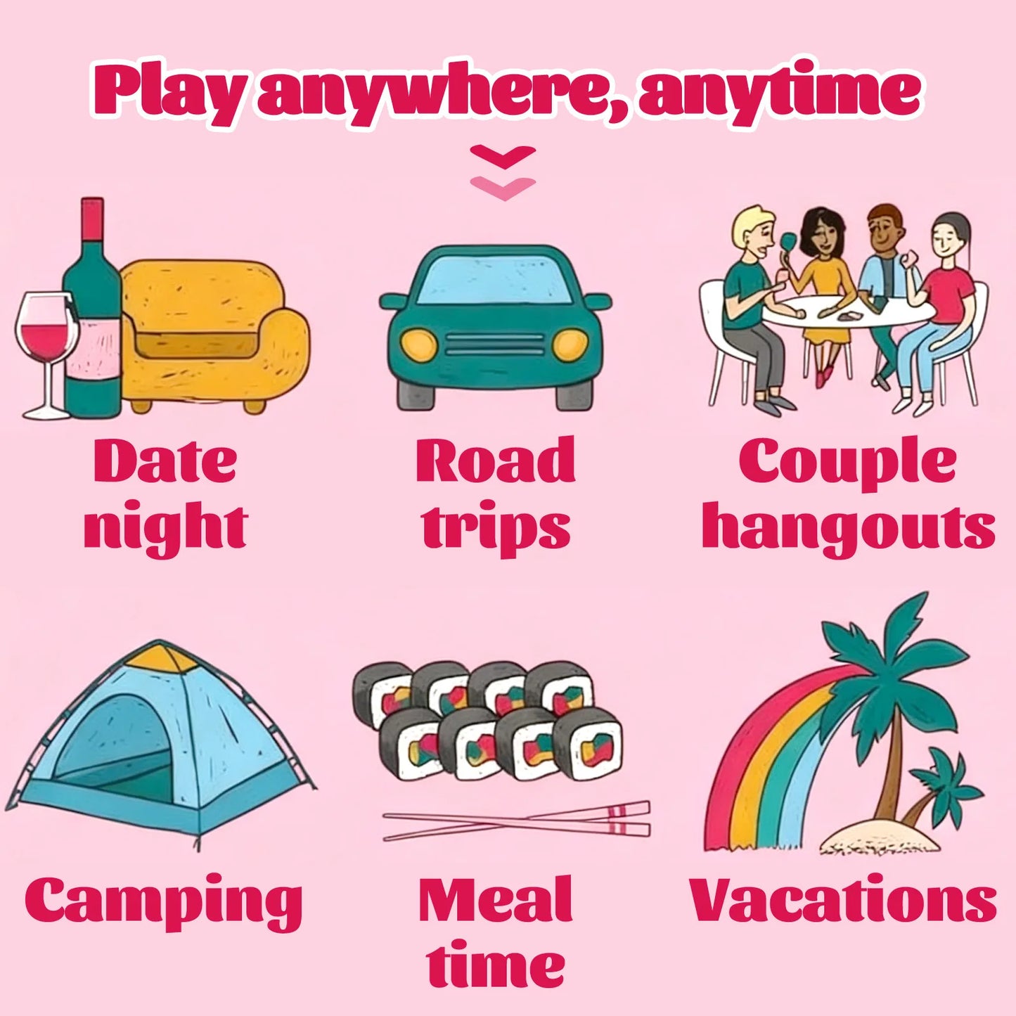 50-Card Couples Drinking Game Cards Set 8.9x6.4cm Challenge Cards Perfect for Date Nights Bedroom Fun Adult Parties