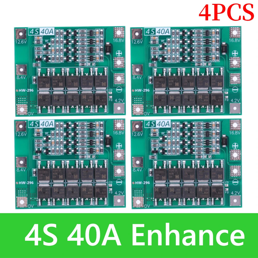 BMS 3S/4S 5A 10A 20A 25A 40A 60A Płytka zabezpieczająca ładowarkę do akumulatorów litowo-jonowych 18650 do wiertarki 12 V z funkcją wzmocnienia/balansu