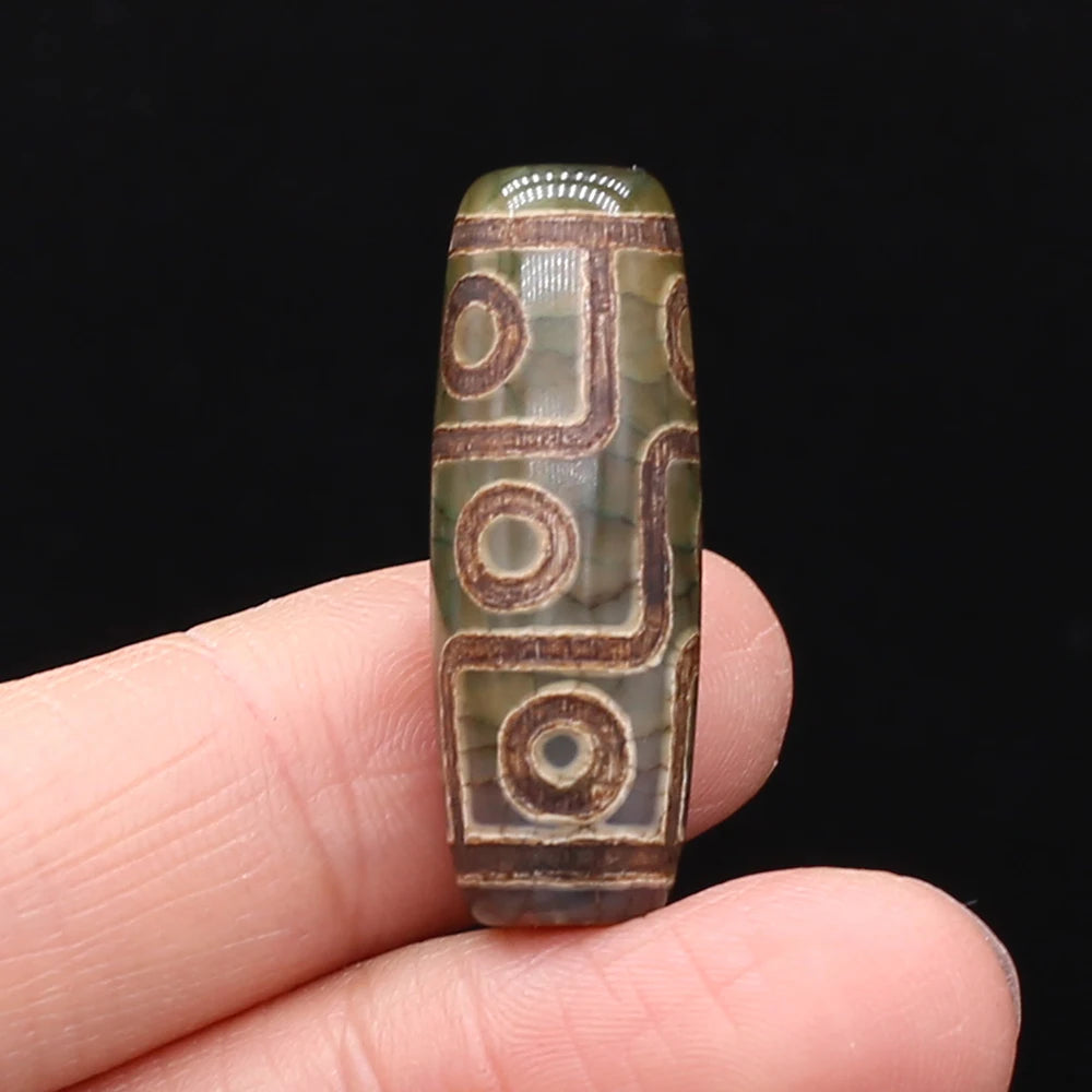 Natural Stone Bead Tibetans Divination Pattern Natural Agates Loose Bead for Women Making DIY Jewerly Necklace Gift 12x30mm