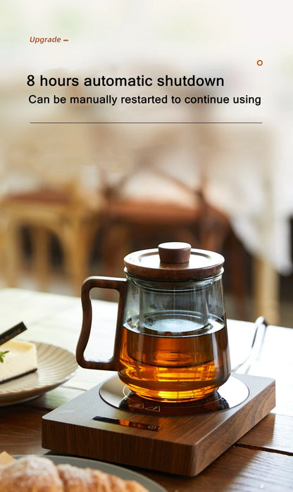 100°C Cup Heater Mug Warmer Hot Tea Makers Automatic Warmer Coaster 5 Gear Temperature Cup Heaters Coffee Milk Tea Heating Pad