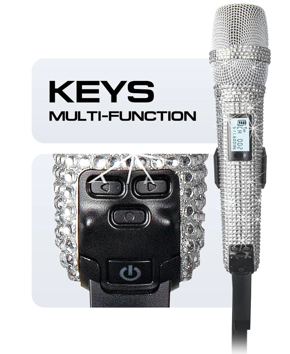 Diamond Microphone Customized for Singers G-MARK SKM9000 Wireless Karaoke Mic Adjustable Frequency Party Show Teaching Wedding