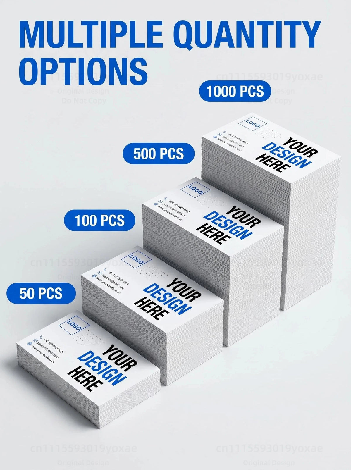 Custom Business Cards 50-1000PCS Personalized Double Sided Full Color Printing 300GSM Matte Paper Professional Name Cards