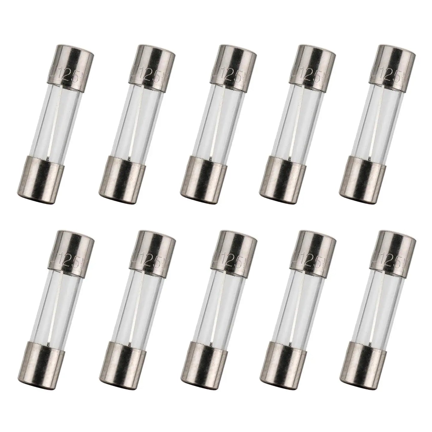 100pcs 5x20mm Quick Blow Glass Tube Fuse Assorted Kit Amp 0.2A 0.5A 1A 2A 3A 5A 8A 10A 15A 20A 250V with Storage Box